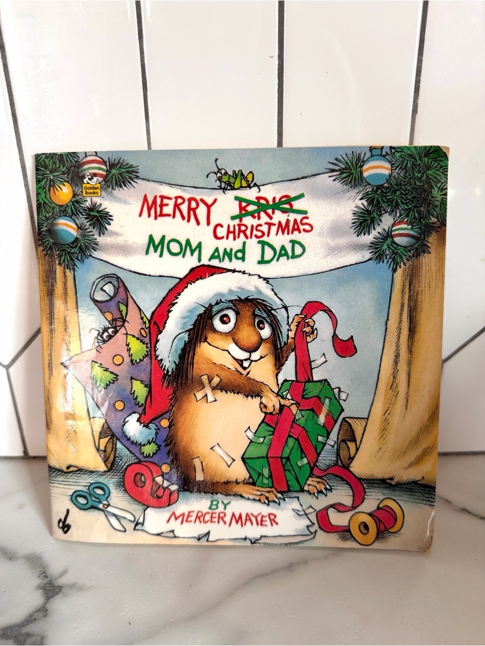 Vintage 1982 “Merry Christmas Mom and Dad” A Golden Look-Look Book